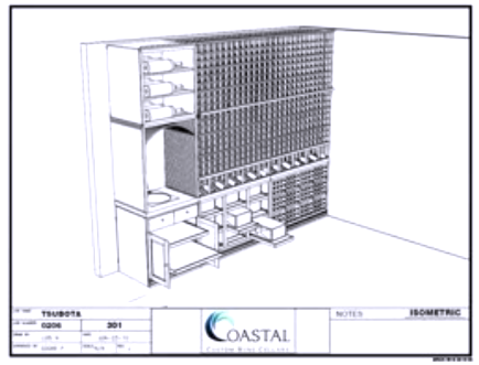 3D Wine Cellar Design Showing Wood Cases