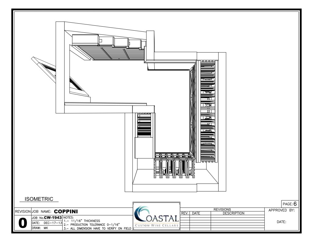 3D Design - Residential Wine Cellar California