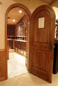 Wood Wine Cellar Door