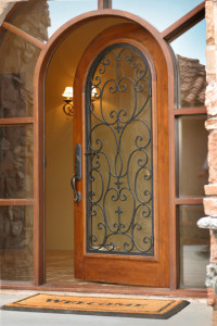 Wrought Iron Wine Cellar Door