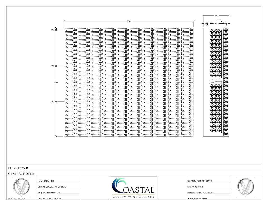 Vintage View Plan View - Coastal Custom Wine Cellars